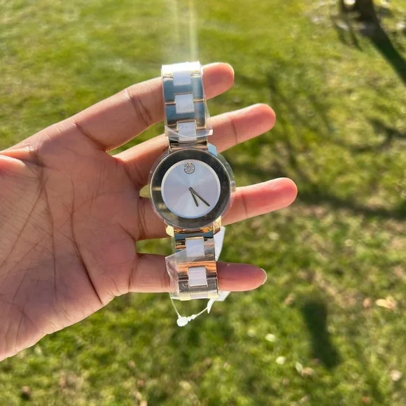 MOVADO BOLD CERAMIC CRYSTAL ACCENT BRACELET WATCH - Picture 4 of 15